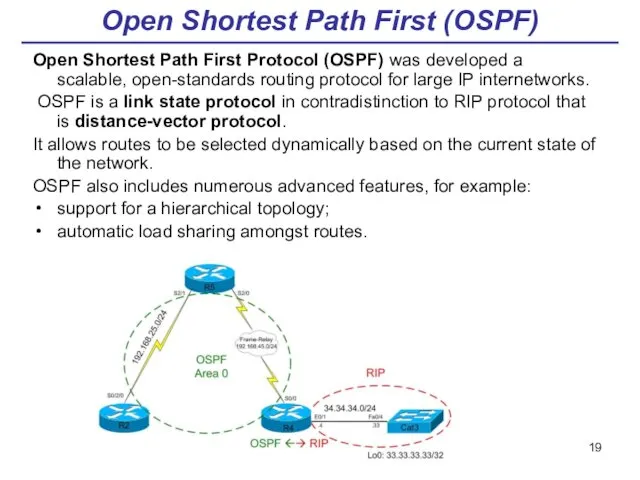 Open Shortest Path First (OSPF) Open Shortest Path First Protocol