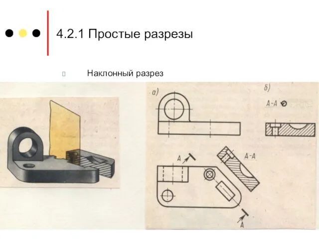 4.2.1 Простые разрезы Наклонный разрез