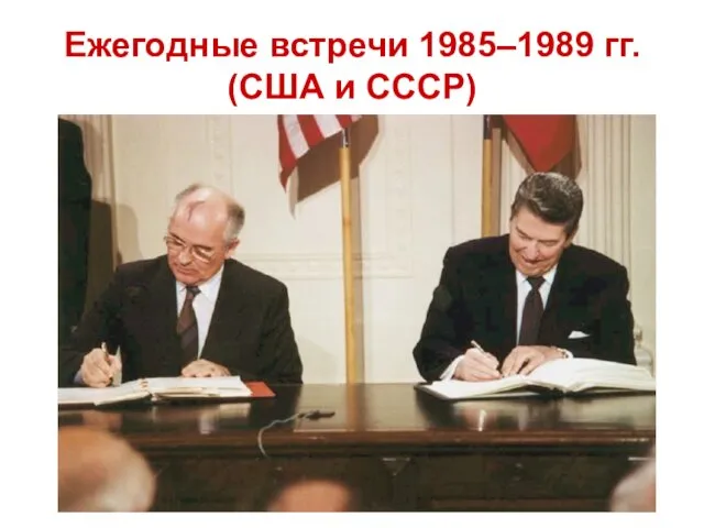 Ежегодные встречи 1985–1989 гг. (США и СССР)