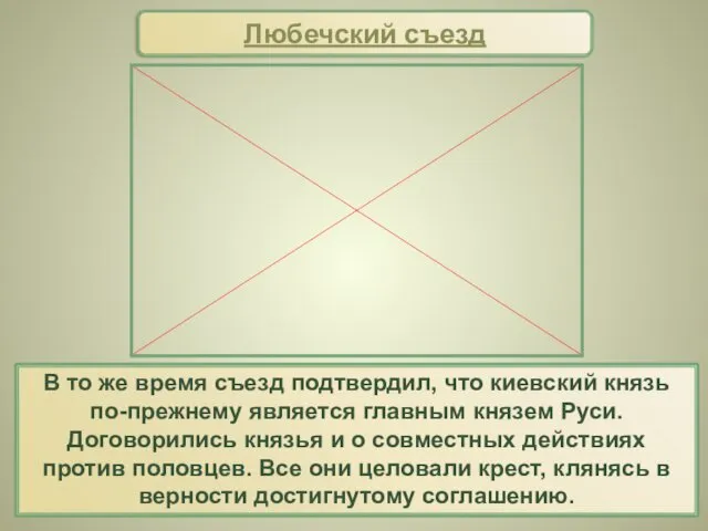 Любечский съезд В то же время съезд подтвердил, что киевский