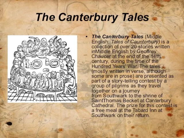 The Canterbury Tales The Canterbury Tales (Middle English: Tales of