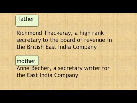 father Richmond Thackeray, a high rank secretary to the board