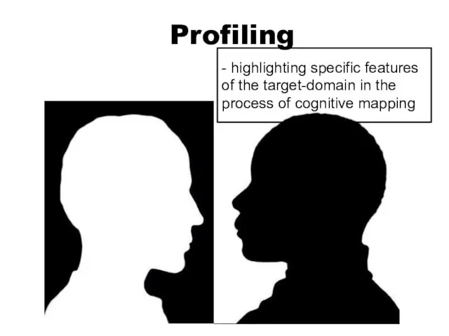 Profiling - highlighting specific features of the target-domain in the process of cognitive mapping