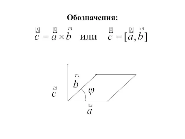 Обозначения: