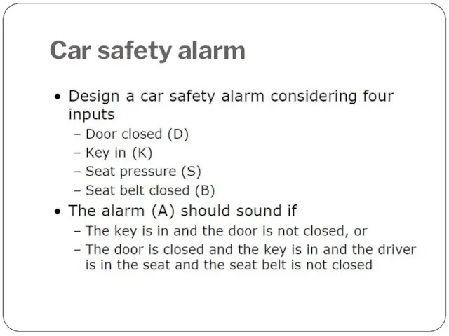 Car safety alarm