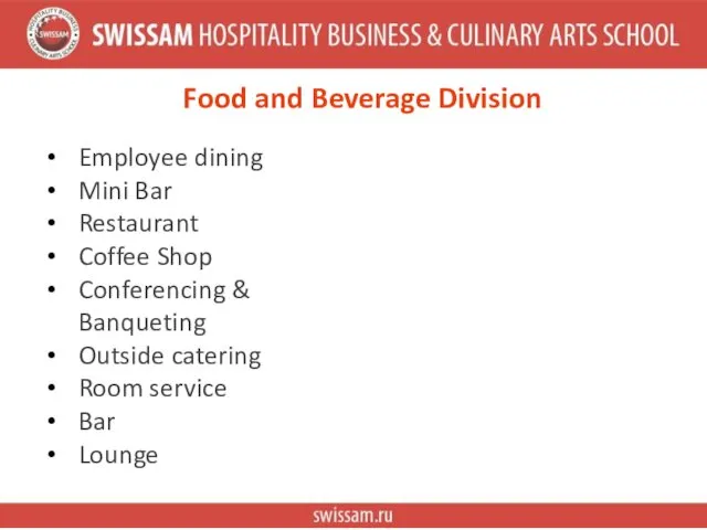 Food and Beverage Division Employee dining Mini Bar Restaurant Coffee