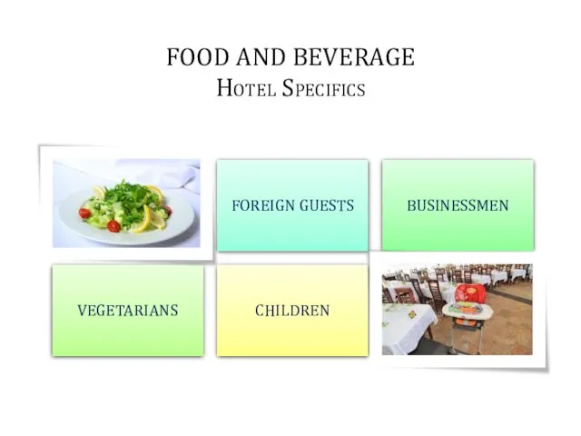 FOOD AND BEVERAGE Hotel Specifics
