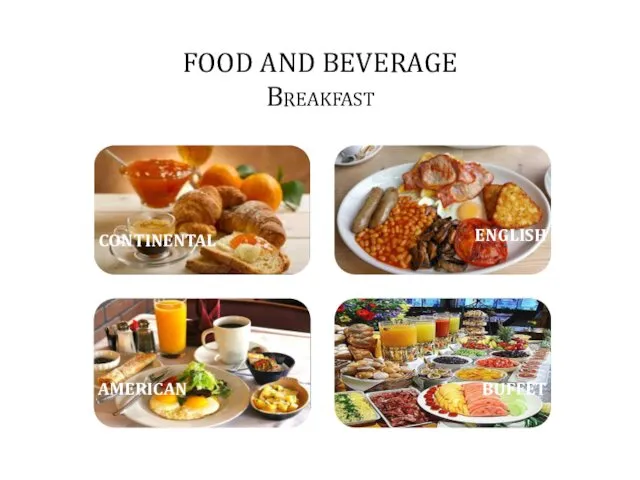 FOOD AND BEVERAGE Breakfast