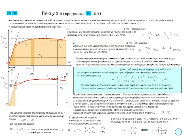 Лекция 6 (продолжение – 6.3) Характеристики пластичности – Пластичность материала