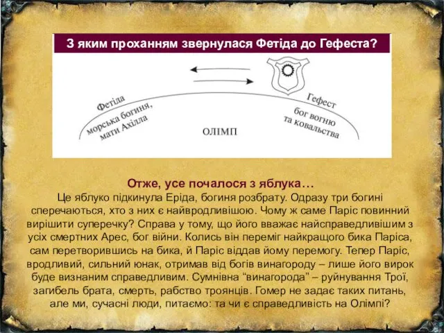 З яким проханням звернулася Фетіда до Гефеста? З яким проханням