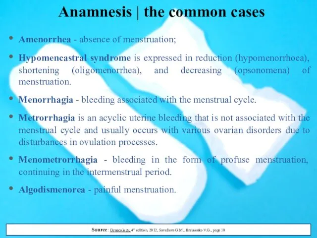 Amenorrhea - absence of menstruation; Hypomencastral syndrome is expressed in