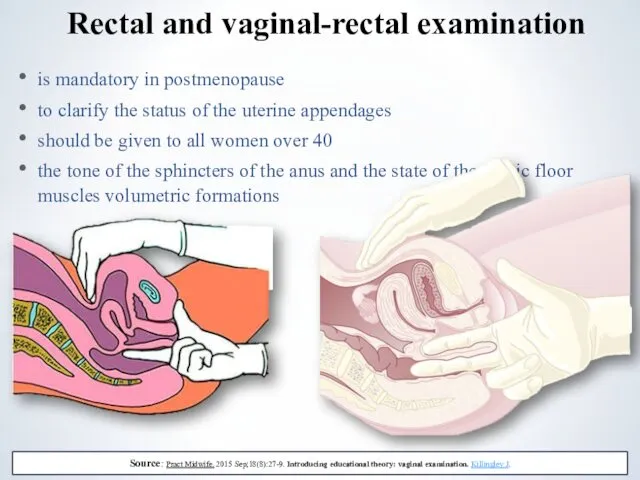 is mandatory in postmenopause to clarify the status of the