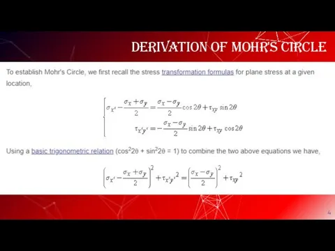 Derivation of Mohr's Circle
