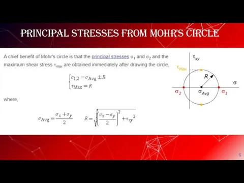 Principal Stresses from Mohr's Circle