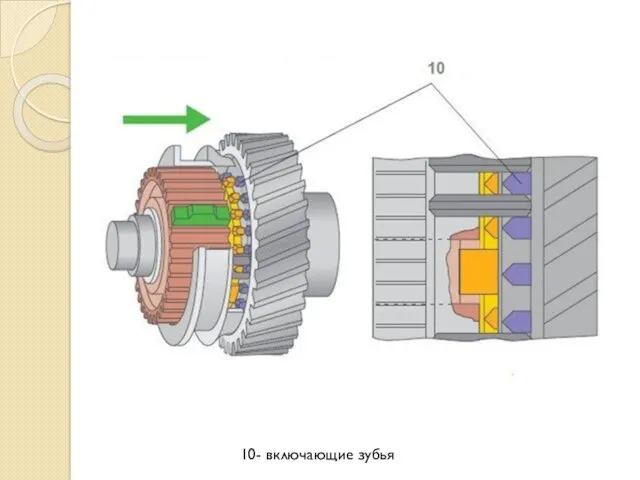 10- включающие зубья