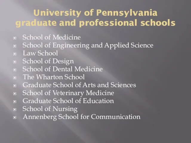 University of Pennsylvania graduate and professional schools School of Medicine