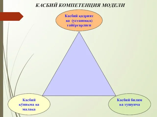 КАСБИЙ КОМПЕТЕНЦИЯ МОДЕЛИ