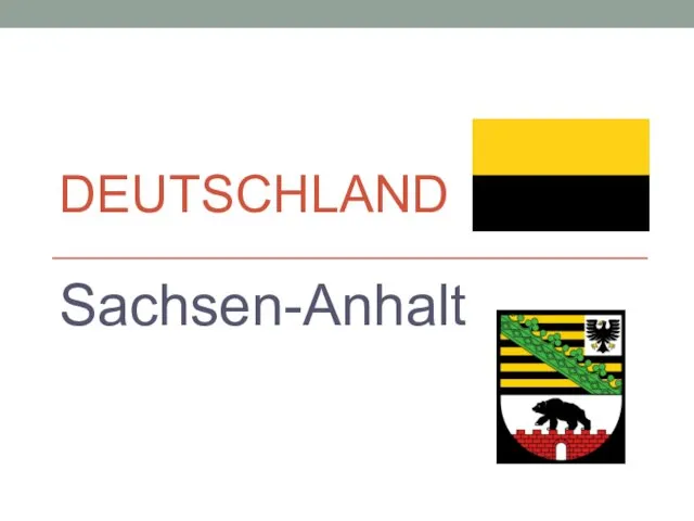 Deutschland. Sachsen-Anhalt