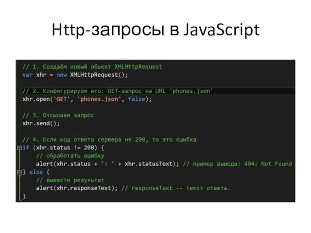 Http-запросы в JavaScript