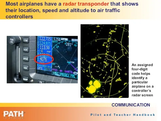 Most airplanes have a radar transponder that shows their location, speed and altitude