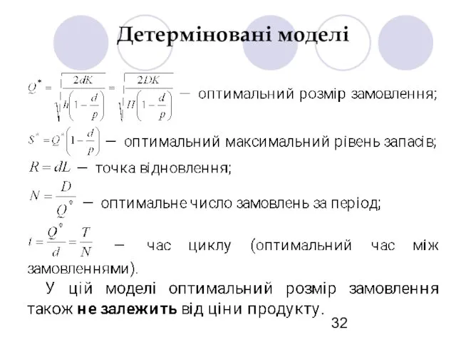 Детерміновані моделі