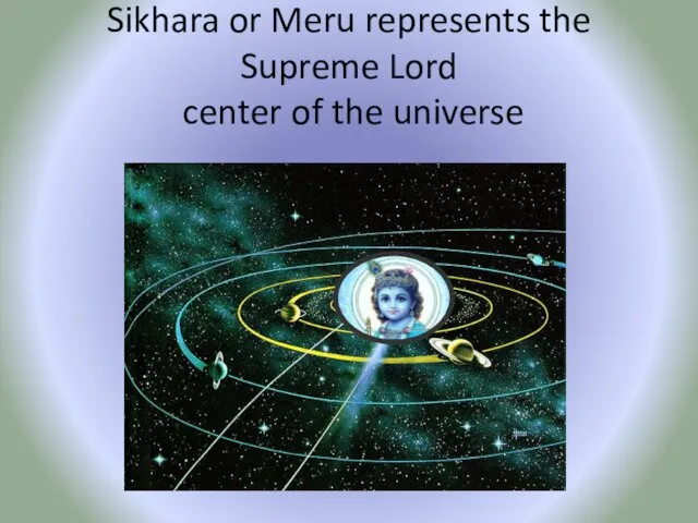 Sikhara or Meru represents the Supreme Lord center of the universe