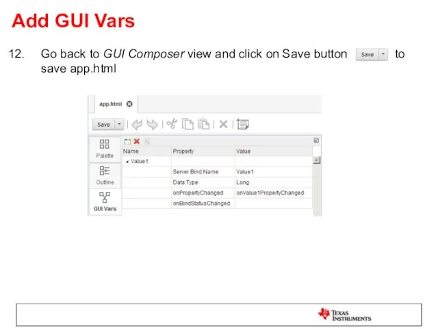 Add GUI Vars Go back to GUI Composer view and