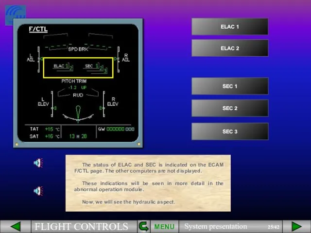 The status of ELAC and SEC is indicated on the