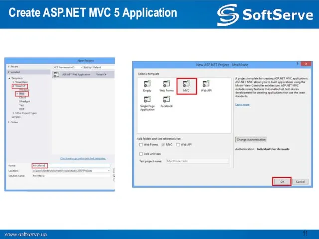 Create ASP.NET MVC 5 Application