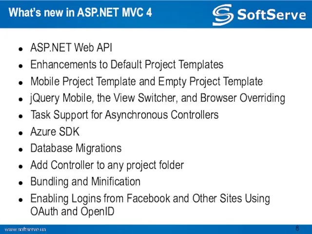 What’s new in ASP.NET MVC 4 ASP.NET Web API Enhancements