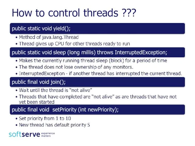 How to control threads ???