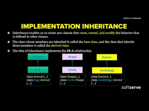 IMPLEMENTATION INHERITANCE Inheritance enables us to create new classes that