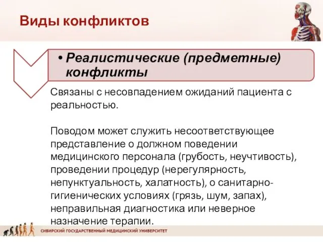 Связаны с несовпадением ожиданий пациента с реальностью. Поводом может служить