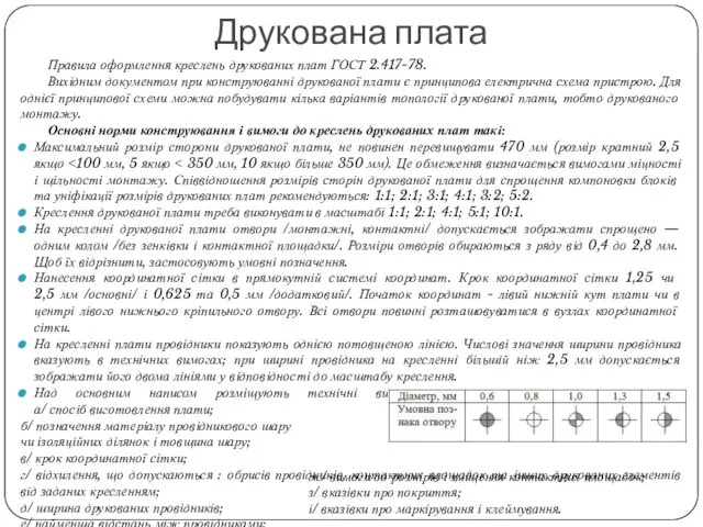 Правила оформлення креслень друкованих плат ГОСТ 2.417-78. Вихідним документом при