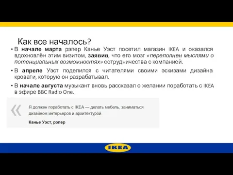 Как все началось? В начале марта рэпер Канье Уэст посетил