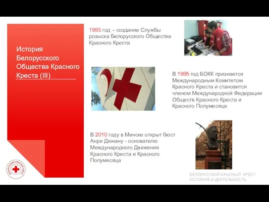 История Белорусского Общества Красного Креста (III) 1993 год – создание