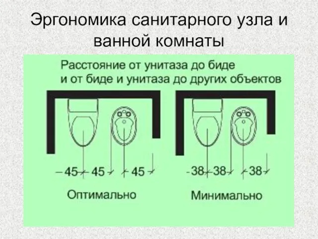 Эргономика санитарного узла и ванной комнаты