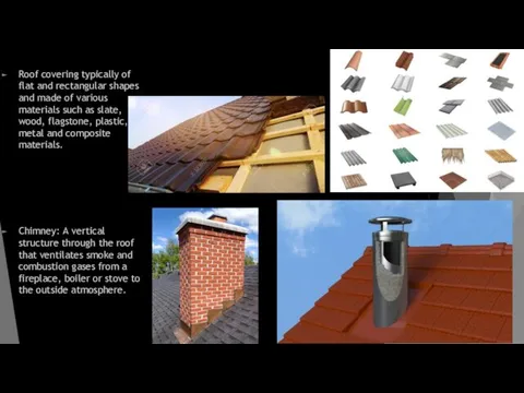 Roof covering typically of flat and rectangular shapes and made