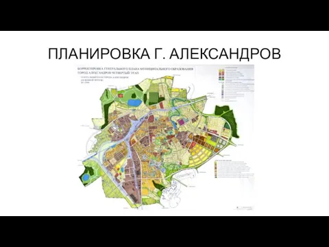 ПЛАНИРОВКА Г. АЛЕКСАНДРОВ