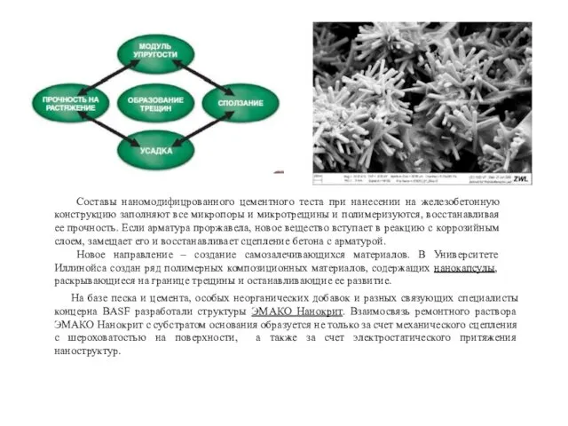 На базе песка и цемента, особых неорганических добавок и разных