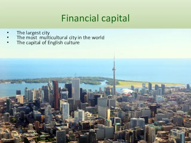 Financial capital The largest city The most multicultural city in