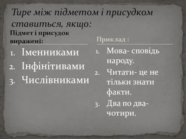 Підмет і присудок виражені: Іменниками Інфінітивами Числівниками Мова- сповідь народу.