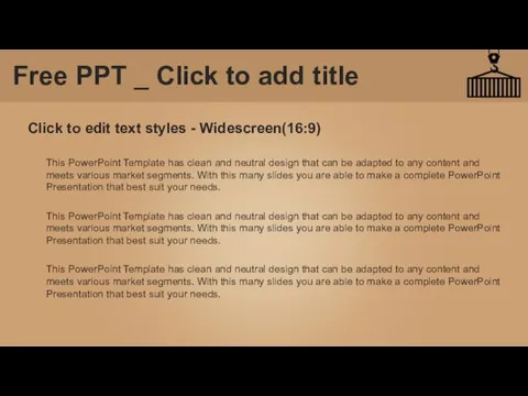 Click to edit text styles - Widescreen(16:9) This PowerPoint Template