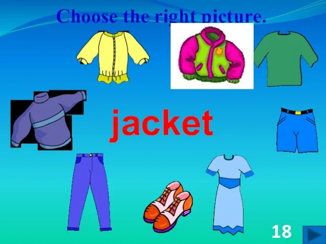 Choose the right picture. jacket 18