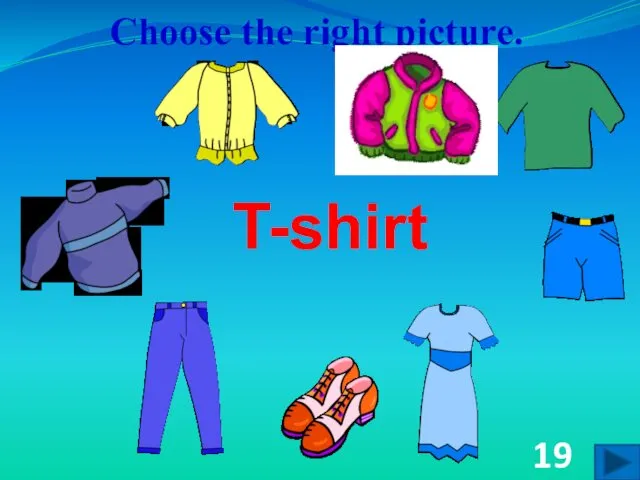 Choose the right picture. T-shirt 19