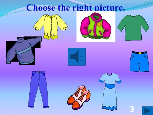 Choose the right picture. 3
