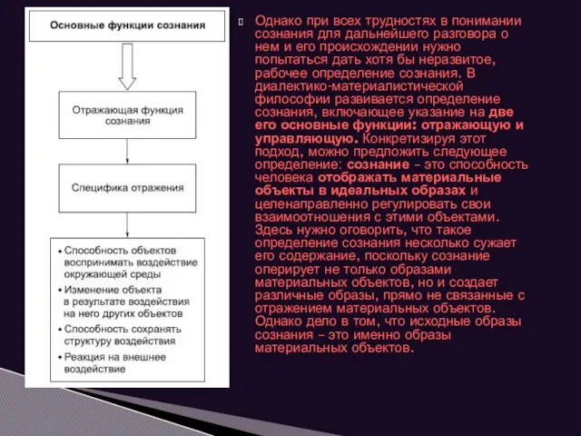 Однако при всех трудностях в понимании сознания для дальнейшего разговора