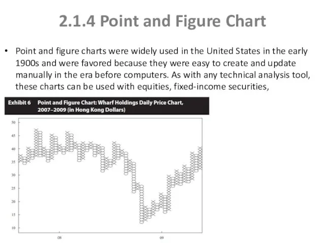 2.1.4 Point and Figure Chart Point and figure charts were