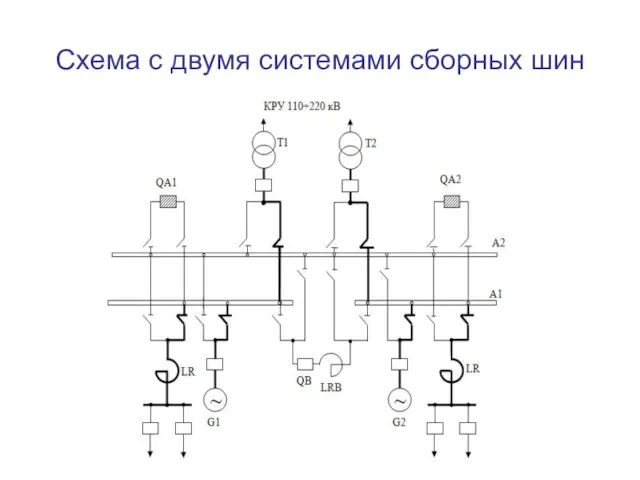 Схема с двумя системами сборных шин