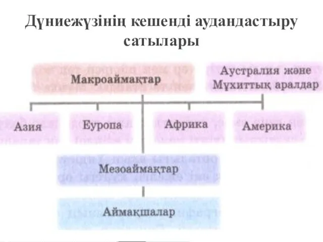 Дүниежүзінің кешенді аудандастыру сатылары